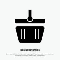 mand kar boodschappen doen voorjaar solide glyph icoon vector