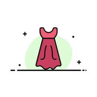 jurk meisje bruiloft bedrijf vlak lijn gevulde icoon vector banier sjabloon