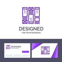 creatief bedrijf kaart en logo sjabloon draad framing schetsen wireframe idee vector illustratie