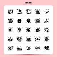 solide 25 ecologie icoon reeks vector glyph stijl ontwerp zwart pictogrammen reeks web en mobiel bedrijf ideeën ontwerp vector illustratie