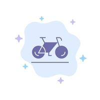 fiets beweging wandelen sport blauw icoon Aan abstract wolk achtergrond vector