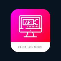 computer code codering onderwijs mobiel app knop android en iOS lijn versie vector