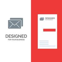 bedrijf mail bericht grijs logo ontwerp en bedrijf kaart sjabloon vector