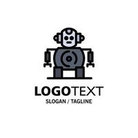 cnc robotica technologie bedrijf logo sjabloon vlak kleur vector