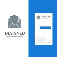 document mail grijs logo ontwerp en bedrijf kaart sjabloon vector