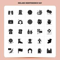 solide 25 Ierland onafhankelijkheid dag icoon reeks vector glyph stijl ontwerp zwart pictogrammen reeks web en mobiel bedrijf ideeën ontwerp vector illustratie
