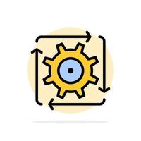 workflow automatisering ontwikkeling stromen operatie abstract cirkel achtergrond vlak kleur icoon vector