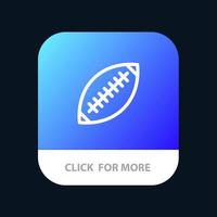 afl Australië Amerikaans voetbal rugby rugby bal sport Sydney mobiel app knop android en iOS lijn versie vector