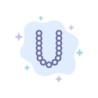 accessoires schoonheid lux halskettingen blauw icoon Aan abstract wolk achtergrond vector