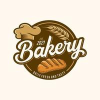 vintage retro bakkerij logo ontwerp vector sjabloon