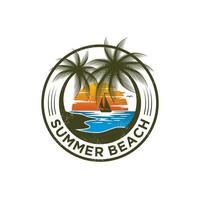 zomer strand logo vectorillustratie vector