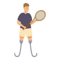 gehandicapt tennis sport icoon tekenfilm vector. leven oefening vector