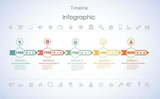 tijd lijn infographic vector