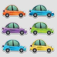 speelgoed- auto's stickers vector