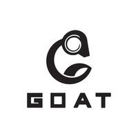 brief g geit hoofd logo-vector illustratie vector