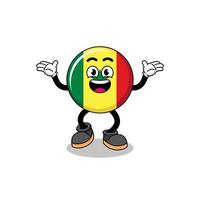 Senegal vlag tekenfilm zoeken met gelukkig gebaar vector