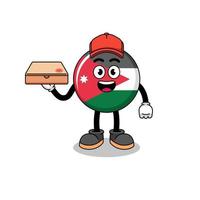 Jordanië vlag illustratie net zo een pizza postbode vector