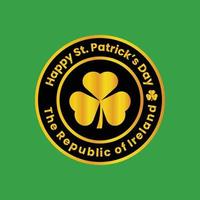 gelukkig st Patrick dag voor de republiek van Ierland vector