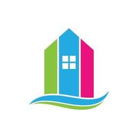 huis verf logo icoon vector illustratie