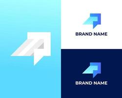 brief p abstract Mark logo icoon ontwerp sjabloon elementen vector