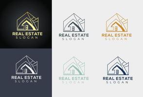 gemakkelijk luxe modern minimalistische echt landgoed huis logo ontwerp vector