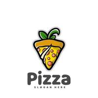 pizza fruit logo vector