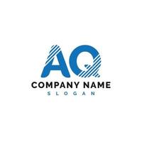 aq logo ontwerp. aq brief logo icoon vector illustratie - vector