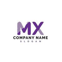 mx brief logo ontwerp. mx brief logo vector illustratie - vector