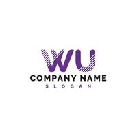 wu brief logo ontwerp. wu brief logo vector illustratie - vector