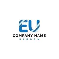 EU brief logo ontwerp. EU brief logo vector illustratie - vector
