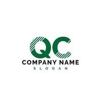 qc brief logo ontwerp. qc brief logo vector illustratie - vector