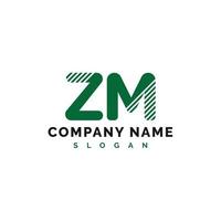 zm brief logo ontwerp. zm brief logo vector illustratie - vector