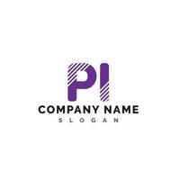 pi brief logo ontwerp. pi brief logo vector illustratie - vector