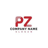 pz brief logo ontwerp. pz brief logo vector illustratie - vector