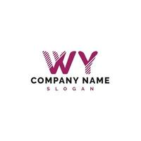 wy brief logo ontwerp. wy brief logo vector illustratie - vector