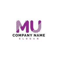 mu brief logo ontwerp. mu brief logo vector illustratie - vector