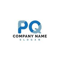 pq brief logo ontwerp. pq brief logo vector illustratie - vector