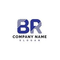 br logo ontwerp. br brief logo icoon vector illustratie - vector