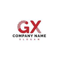 gx brief logo ontwerp. gx brief logo vector illustratie - vector