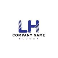 lh brief logo ontwerp. lh brief logo vector illustratie - vector