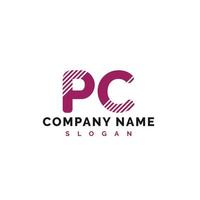 pc brief logo ontwerp. pc brief logo vector illustratie - vector