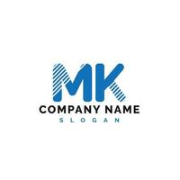 mk brief logo ontwerp. mk brief logo vector illustratie - vector