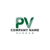 pv brief logo ontwerp. pv brief logo vector illustratie - vector