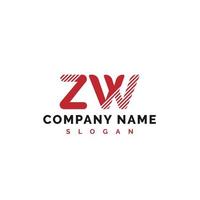 zw brief logo ontwerp. zw brief logo vector illustratie - vector