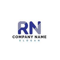 rn brief logo ontwerp. rn brief logo vector illustratie - vector