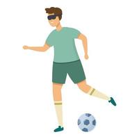 gehandicapt voetbal sport icoon tekenfilm vector. opleiding oefening vector