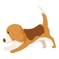 Speel hond icoon tekenfilm vector. rennen dier vector