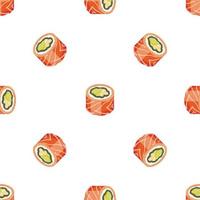 rood vis sushi rollen patroon naadloos vector