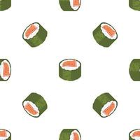 Aziatisch sushi patroon naadloos vector