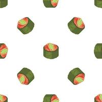 groen sushi rollen patroon naadloos vector